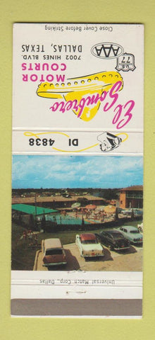 Matchbook Cover - El Sombrero Motor Courts Dallas TX 30 Strike