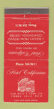 Matchbook Cover - Hotel Californian Fresno CA 30 Strike