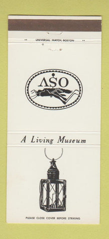 Matchbook Cover - Old Sturbridge Village MA Antique Lantern 30 Strike