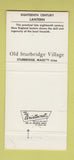 Matchbook Cover - Old Sturbridge Village MA Antique Lantern 30 Strike