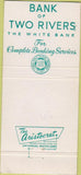 Matchbook Cover - Bank of Two Rivers The White Bank 30 Strike