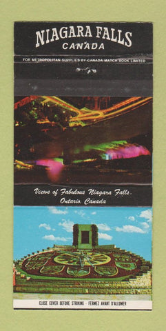 Matchbook Cover - Niagara Falls ON Tourism 30 Strike
