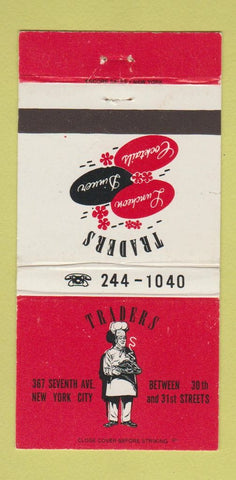 Matchbook Cover - Traders New York City restaurant 30 Strike