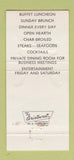 Matchbook Cover - Branded Steak House Crystal Lake IL 30 Strike