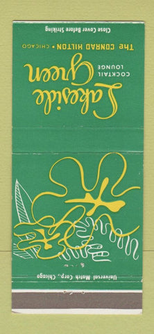 Matchbook Cover - Lakeside Green Hilton Hotel Chicago IL 30 Strike