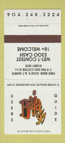 Matchbook Cover - Baja 97 Daytona Beach FL West T Shirt Contest 30 Strike