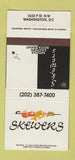 Matchbook Cover - Skewers Restaurant Washington DC 30 Strike