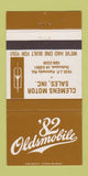 Matchbook Cover - 1982 Oldsmobile Clemens Dubuque IA 30 Strike