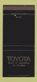 Matchbook Cover - Toyota Gale Enfield CT WEAR 30 Strike