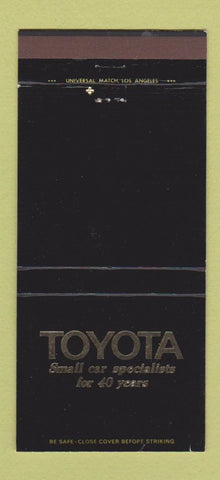 Matchbook Cover - Toyota Gale Enfield CT WEAR 30 Strike