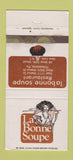 Matchbook Cover - La Bonne Soupe Philadelphia New York City WORN 30 Strike