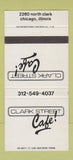 Matchbook Cover - Clark Street Cafe Chicago IL 30 Strike