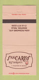 Matchbook Cover - San Carlos Restaurant Mexican Houston TX WEAR 30 Strike