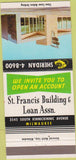 Matchbook Cover - St Francis Building Loan bank Milwaukee WI 30 Strike