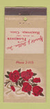 Matchbook Cover - Harold Dillon Flowers Hartford CT roses 30 Stick