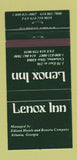 Matchbook Cover - Lenox Inn Columbus OH 30 Strike