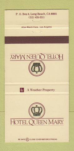 Matchbook Cover - Hotel Queen Mary Long Beach CA 30 Strike