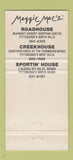Matchbook Cover - Maggie Mae's Restaurant Pittsburgh PA 30 Strike