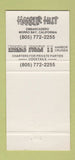 Matchbook Cover - Harbor Hut Morro Bay CA 30 Strike