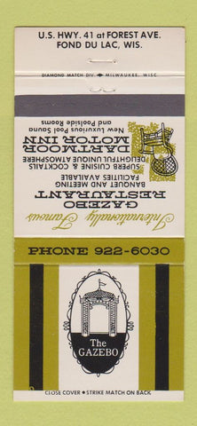 Matchbook Cover - The Gazebo Fond Du Lac WI 30 Strike
