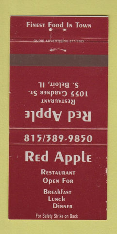 Matchbook Cover - Red Apple Restaurant South Beloit IL 30 Strike