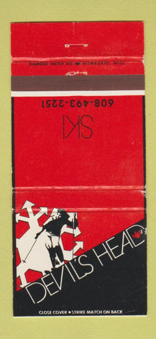 Matchbook Cover - Devil's Head Skiing Merrimac WI 30 Strike