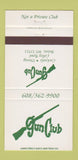 Matchbook Cover - Gun Club Restaurant Beloit WI 30 Strike