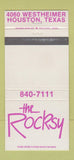 Matchbook Cover - The Rocksy Houston TX 30 Strike