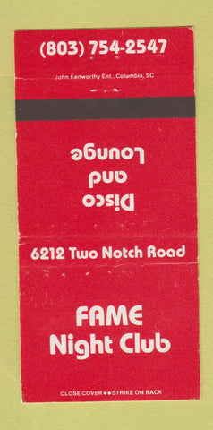 Matchbook Cover - Fame Night Club Disco WEAR 30 Strike