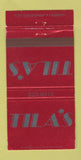 Matchbook Cover - Tila's Houston TX 30 Strike