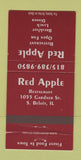 Matchbook Cover - Red Apple Restaurant South Beloit IL 30 Strike