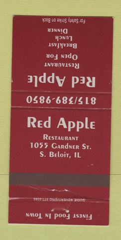 Matchbook Cover - Red Apple Restaurant South Beloit IL 30 Strike