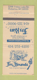 Matchbook Cover - Fox Run Restaurant Hubertus WI 30 Strike