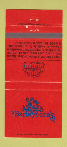 Matchbook Cover - Barleycorn's Riverboats Newport KY Cincinnati OH 30 Strike