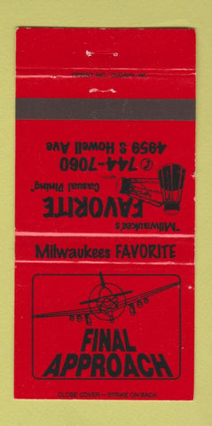 Matchbook Cover - Final Approach Restaurant Milwaukee WI 30 Strike