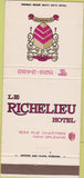 Matchbook Cover - Le Richelieu Hotel New Orleans LA 30 Strike