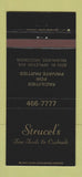 Matchbook Cover - Strucel's Restaurant Milwaukee WI 30 Strike