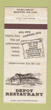 Matchbook Cover - Depot Restaurant Waukesha WI 30 Strike