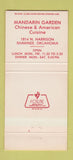 Matchbook Cover - Mandarin Garden Chinese Shawnee OK 30 Strike