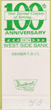 Matchbook Cover - West Side Bank Moosic West Scranton Eynon 30 Strike