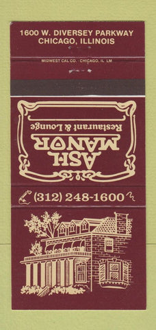 Matchbook Cover - Ash Manor Restaurant Chicago IL 30 Strike