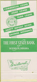 Matchbook Cover - First State Bank Bourbon IN 30 Strike