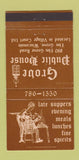 Matchbook Cover - Grove Public House Elm Grove WI 30 Strike