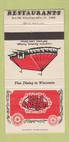 Matchbook Cover - Red Wagon Lake Delton Portage Baraboo WI 30 Strike