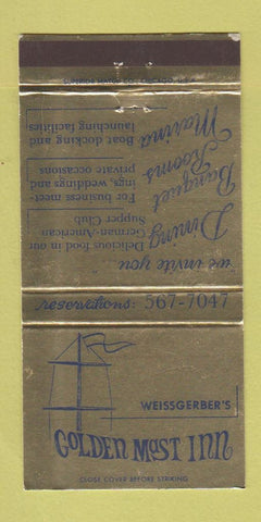 Matchbook Cover - Golden Mist Inn Madison? WI WEAR 30 Strike
