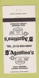 Matchbook Cover - D'Agostino's Restaurant Lapeer MI 30 Strike