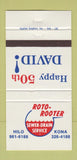 Matchbook Cover - Roto Rooter Sewer Drain Service Hilo Kona Hawaii 30 Strike