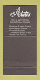 Matchbook Cover - Alioto's Restaurant Milwaukee WI 30 Strike
