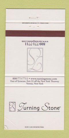 Matchbook Cover - Turning Stone Vernon NY 30 Strike