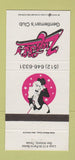 Matchbook Cover - Ziegfeld's Strip Club San Antonio TX girlie 30 Strike